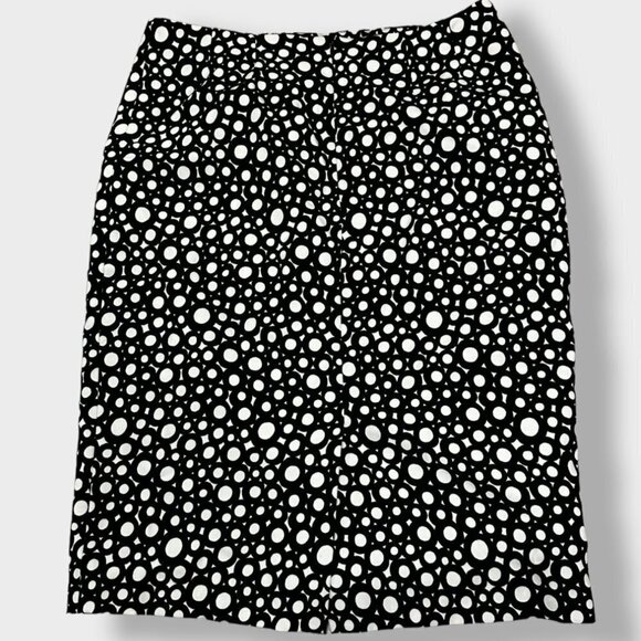 JONES Studio Separates Pencil Skirts Black and White Circle Pencil Skirt Size 6 - Picture 4 of 6